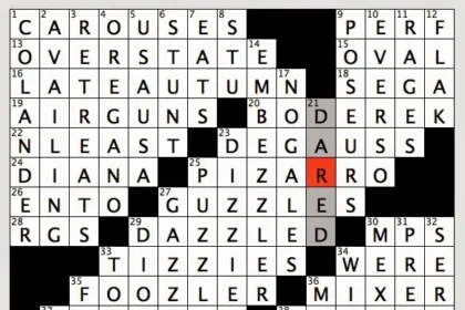 Secondhand NYT Crossword